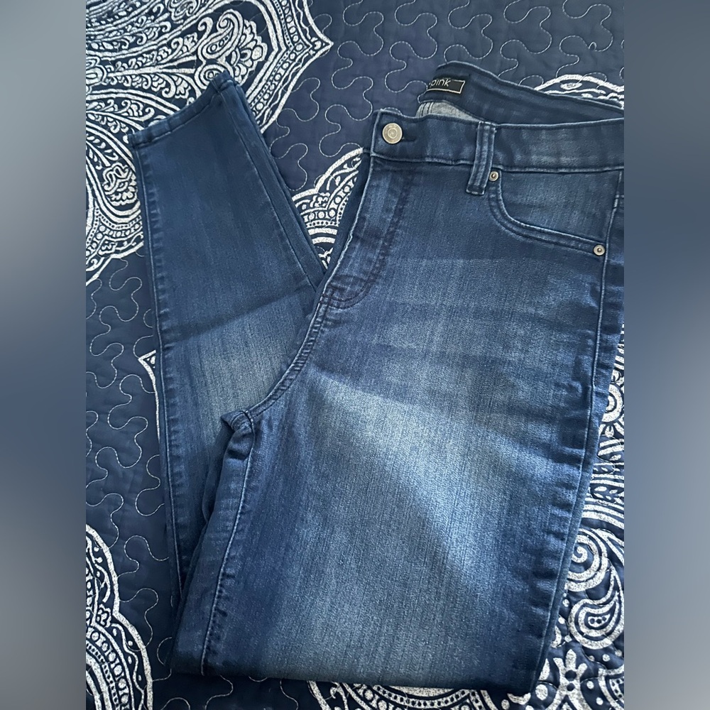 C pink blue jeans. Size is 11. / 30